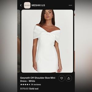 MESHKI | Gwyneth Off Shoulder Bow Mini